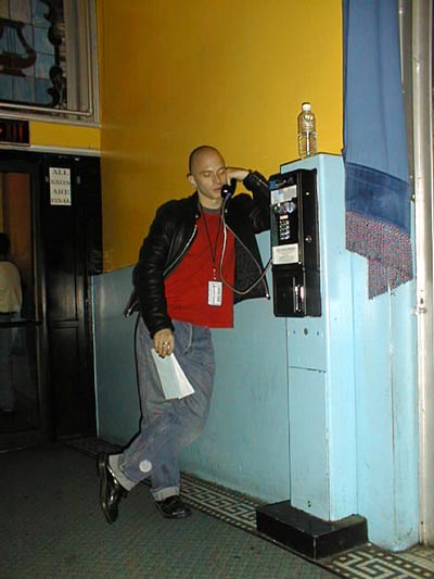 Michael on the Phone at the Troc.